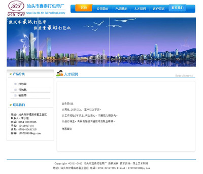 汕頭市鑫泰打包帶廠網(wǎng)站建設(shè)